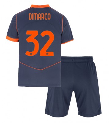 Inter Milan Federico Dimarco #32 Replika Babytøj Tredje sæt Børn 2025-26 Kortærmet (+ Korte bukser)